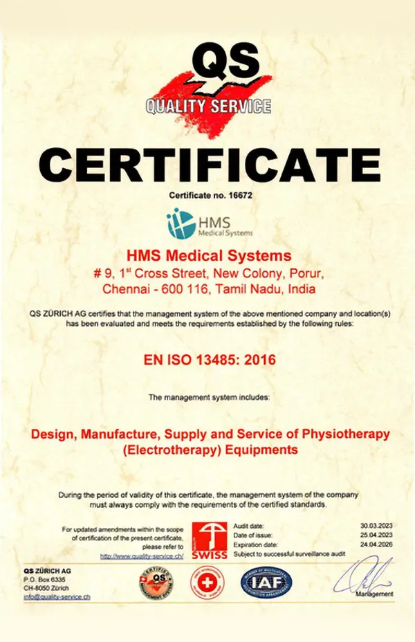 Certification - ISO 13485-2016